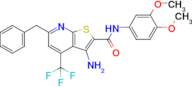 3-Amino-6-benzyl-N-(3,4-dimethoxyphenyl)-4-(trifluoromethyl)thieno[2,3-b]pyridine-2-carboxamide