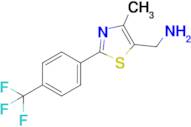 (4-Methyl-2-(4-(trifluoromethyl)phenyl)thiazol-5-yl)methanamine