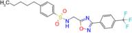 4-Pentyl-N-((3-(4-(trifluoromethyl)phenyl)-1,2,4-oxadiazol-5-yl)methyl)benzenesulfonamide