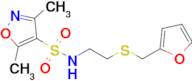 N-(2-((furan-2-ylmethyl)thio)ethyl)-3,5-dimethylisoxazole-4-sulfonamide