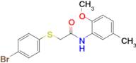 2-((4-Bromophenyl)thio)-N-(2-methoxy-5-methylphenyl)acetamide