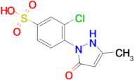 3-chloro-4-(3-methyl-5-oxo-2,5-dihydro-1H-pyrazol-1-yl)benzene-1-sulfonic acid