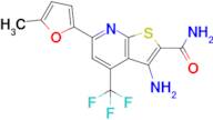 3-Amino-6-(5-methylfuran-2-yl)-4-(trifluoromethyl)thieno[2,3-b]pyridine-2-carboxamide