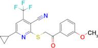 6-Cyclopropyl-2-((2-(3-methoxyphenyl)-2-oxoethyl)thio)-4-(trifluoromethyl)nicotinonitrile