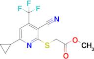 Methyl 2-((3-cyano-6-cyclopropyl-4-(trifluoromethyl)pyridin-2-yl)thio)acetate