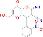 6-(hydroxymethyl)-2-imino-4-(2-nitrophenyl)-8-oxo-2H,3H,4H,8H-pyrano[3,2-b]pyran-3-carbonitrile