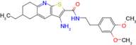 3-Amino-N-(3,4-dimethoxyphenethyl)-6-ethyl-5,6,7,8-tetrahydrothieno[2,3-b]quinoline-2-carboxamide