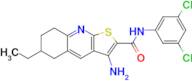 3-Amino-N-(3,5-dichlorophenyl)-6-ethyl-5,6,7,8-tetrahydrothieno[2,3-b]quinoline-2-carboxamide