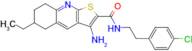 3-Amino-N-(4-chlorophenethyl)-6-ethyl-5,6,7,8-tetrahydrothieno[2,3-b]quinoline-2-carboxamide