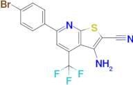 3-Amino-6-(4-bromophenyl)-4-(trifluoromethyl)thieno[2,3-b]pyridine-2-carbonitrile