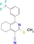 3-(Methylthio)-1-(3-(trifluoromethyl)phenyl)-5,6,7,8-tetrahydroisoquinoline-4-carbonitrile