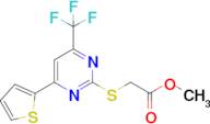 Methyl 2-((4-(thiophen-2-yl)-6-(trifluoromethyl)pyrimidin-2-yl)thio)acetate