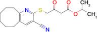 Isopropyl 4-((3-cyano-5,6,7,8,9,10-hexahydrocycloocta[b]pyridin-2-yl)thio)-3-oxobutanoate