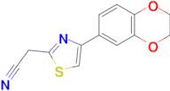 2-(4-(2,3-Dihydrobenzo[b][1,4]dioxin-6-yl)thiazol-2-yl)acetonitrile