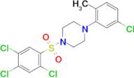 1-(5-Chloro-2-methylphenyl)-4-((2,4,5-trichlorophenyl)sulfonyl)piperazine