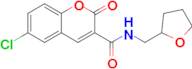 6-Chloro-2-oxo-N-((tetrahydrofuran-2-yl)methyl)-2H-chromene-3-carboxamide