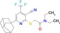 2-((6-(Adamantan-1-yl)-3-cyano-4-(trifluoromethyl)pyridin-2-yl)thio)-N,N-diethylacetamide