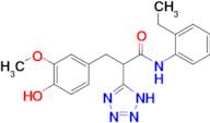 N-(2-ethylphenyl)-3-(4-hydroxy-3-methoxyphenyl)-2-(1H-1,2,3,4-tetrazol-5-yl)propanamide