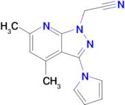 2-(4,6-Dimethyl-3-(1H-pyrrol-1-yl)-1H-pyrazolo[3,4-b]pyridin-1-yl)acetonitrile