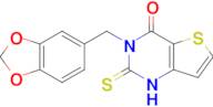 3-(Benzo[d][1,3]dioxol-5-ylmethyl)-2-thioxo-2,3-dihydrothieno[3,2-d]pyrimidin-4(1H)-one