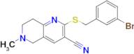 2-((3-Bromobenzyl)thio)-6-methyl-5,6,7,8-tetrahydro-1,6-naphthyridine-3-carbonitrile