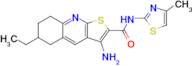 3-Amino-6-ethyl-N-(4-methylthiazol-2-yl)-5,6,7,8-tetrahydrothieno[2,3-b]quinoline-2-carboxamide