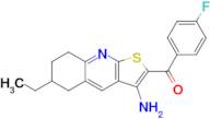 (3-Amino-6-ethyl-5,6,7,8-tetrahydrothieno[2,3-b]quinolin-2-yl)(4-fluorophenyl)methanone