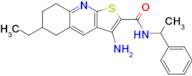 3-Amino-6-ethyl-N-(1-phenylethyl)-5,6,7,8-tetrahydrothieno[2,3-b]quinoline-2-carboxamide