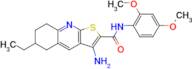 3-Amino-N-(2,4-dimethoxyphenyl)-6-ethyl-5,6,7,8-tetrahydrothieno[2,3-b]quinoline-2-carboxamide