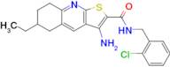 3-Amino-N-(2-chlorobenzyl)-6-ethyl-5,6,7,8-tetrahydrothieno[2,3-b]quinoline-2-carboxamide