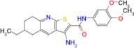 3-Amino-N-(3,4-dimethoxyphenyl)-6-ethyl-5,6,7,8-tetrahydrothieno[2,3-b]quinoline-2-carboxamide