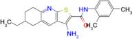 3-Amino-N-(2,4-dimethylphenyl)-6-ethyl-5,6,7,8-tetrahydrothieno[2,3-b]quinoline-2-carboxamide