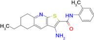 3-Amino-6-ethyl-N-(o-tolyl)-5,6,7,8-tetrahydrothieno[2,3-b]quinoline-2-carboxamide