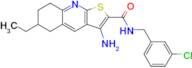 3-Amino-N-(3-chlorobenzyl)-6-ethyl-5,6,7,8-tetrahydrothieno[2,3-b]quinoline-2-carboxamide