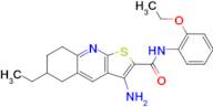 3-Amino-N-(2-ethoxyphenyl)-6-ethyl-5,6,7,8-tetrahydrothieno[2,3-b]quinoline-2-carboxamide