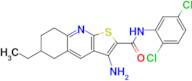 3-Amino-N-(2,5-dichlorophenyl)-6-ethyl-5,6,7,8-tetrahydrothieno[2,3-b]quinoline-2-carboxamide