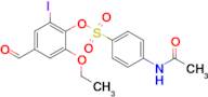 2-Ethoxy-4-formyl-6-iodophenyl 4-acetamidobenzenesulfonate