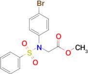 Methyl N-(4-bromophenyl)-N-(phenylsulfonyl)glycinate