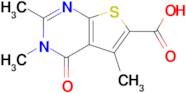 2,3,5-Trimethyl-4-oxo-3,4-dihydrothieno[2,3-d]pyrimidine-6-carboxylic acid