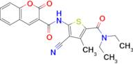 N-(3-cyano-5-(diethylcarbamoyl)-4-methylthiophen-2-yl)-2-oxo-2H-chromene-3-carboxamide