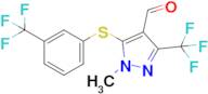 1-Methyl-3-(trifluoromethyl)-5-((3-(trifluoromethyl)phenyl)thio)-1H-pyrazole-4-carbaldehyde