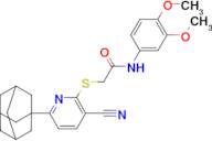 2-((6-(Adamantan-1-yl)-3-cyanopyridin-2-yl)thio)-N-(3,4-dimethoxyphenyl)acetamide