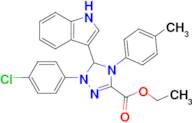 Ethyl 1-(4-chlorophenyl)-5-(1H-indol-3-yl)-4-(p-tolyl)-4,5-dihydro-1H-1,2,4-triazole-3-carboxylate