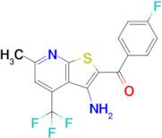 (3-Amino-6-methyl-4-(trifluoromethyl)thieno[2,3-b]pyridin-2-yl)(4-fluorophenyl)methanone