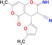 (4S)-2-imino-7-methyl-4-(5-methylfuran-2-yl)-5-oxo-2H,3H,4H,5H-pyrano[4,3-b]pyran-3-carbonitrile