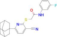 2-((6-(Adamantan-1-yl)-3-cyanopyridin-2-yl)thio)-N-(3-fluorophenyl)acetamide