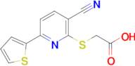 2-((3-Cyano-6-(thiophen-2-yl)pyridin-2-yl)thio)acetic acid
