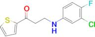 3-((3-Chloro-4-fluorophenyl)amino)-1-(thiophen-2-yl)propan-1-one