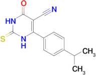 4-oxo-6-[4-(propan-2-yl)phenyl]-2-sulfanylidene-1,2,3,4-tetrahydropyrimidine-5-carbonitrile