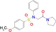 4-Methoxy-N-(2-oxo-2-(pyrrolidin-1-yl)ethyl)-N-phenylbenzenesulfonamide